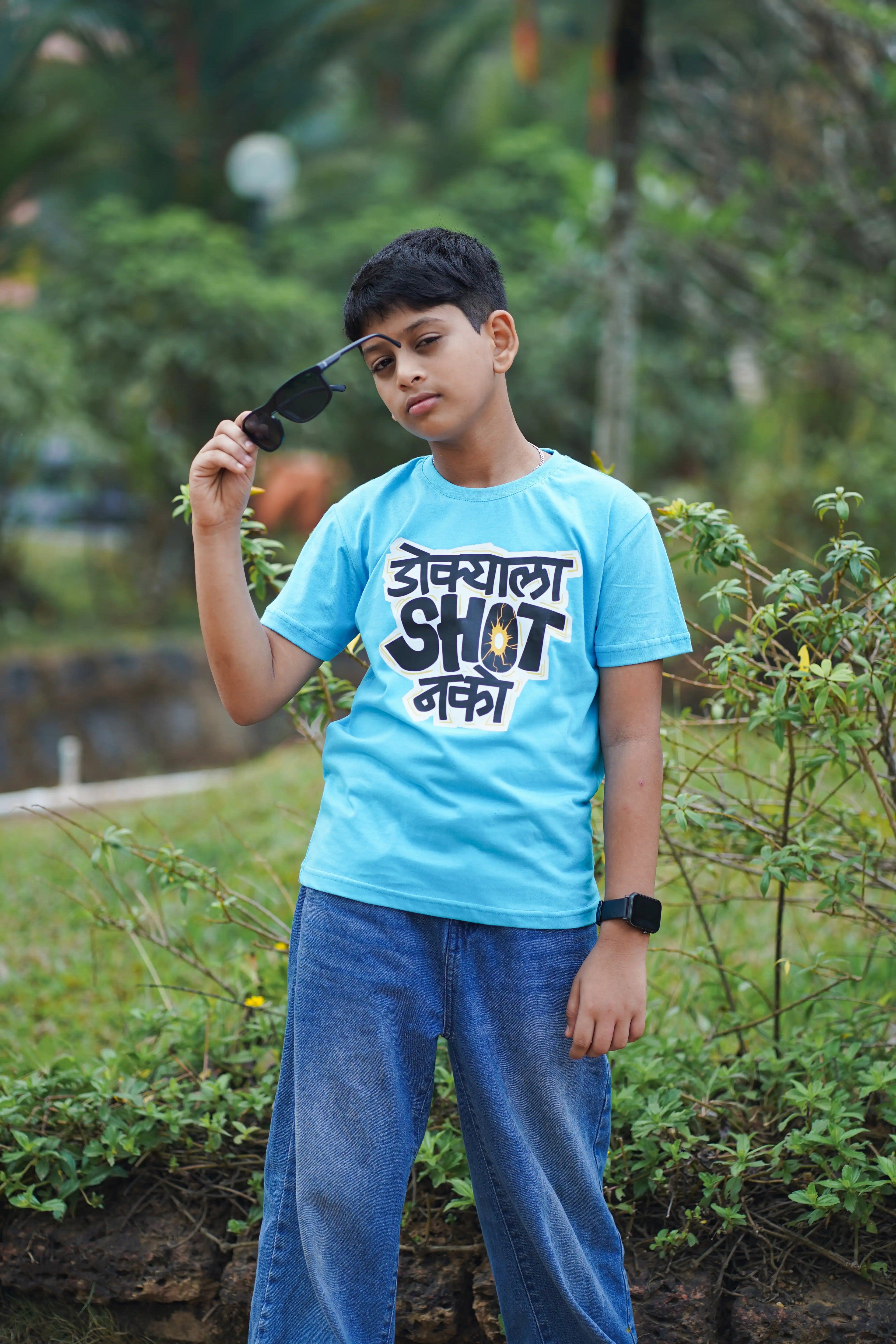 Dokyala Shot Nako Marathi Quote T Shirt Bold Desi Streetwear – Marathi Quote T-Shirt | Prettymoon