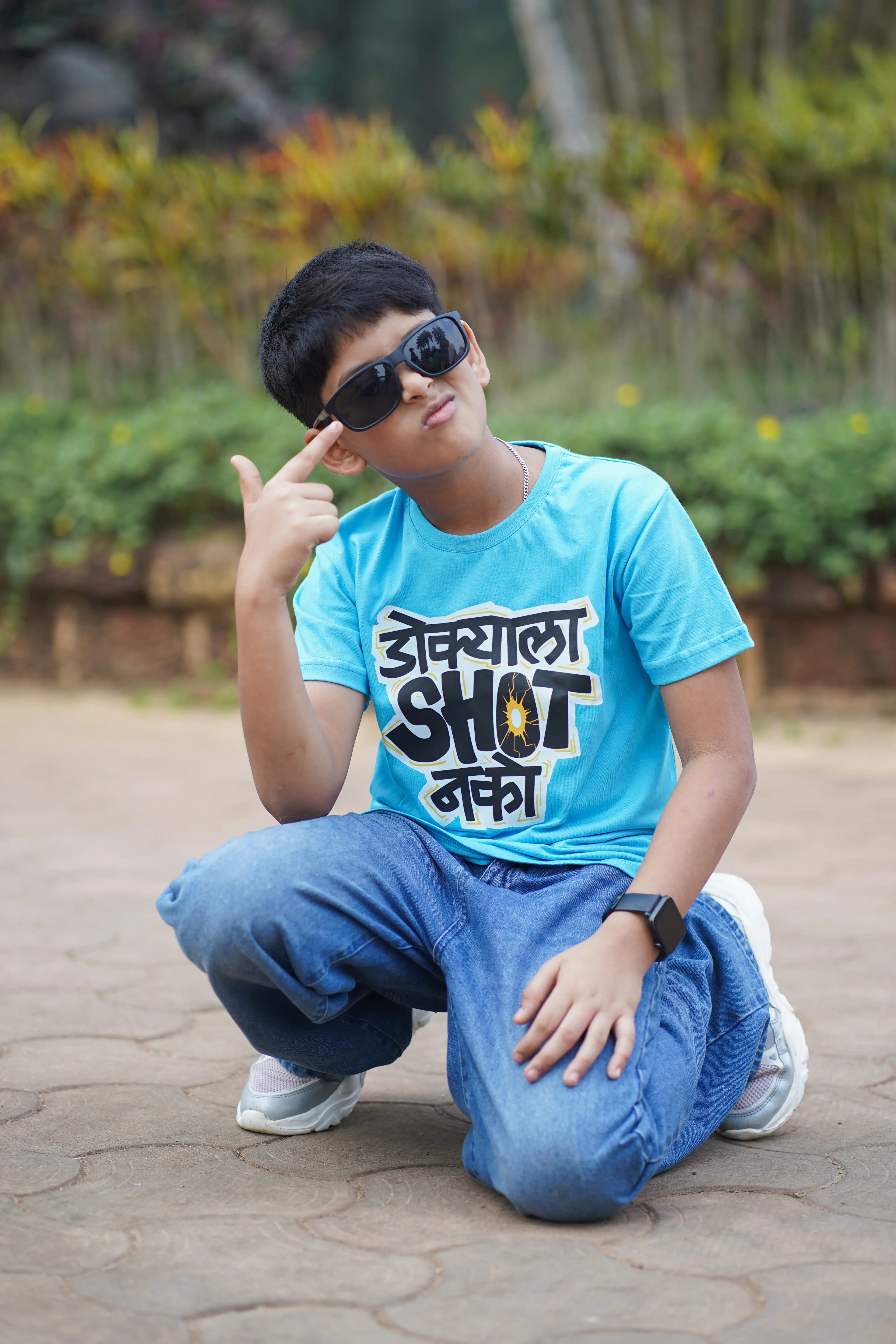 Dokyala Shot Nako Marathi Quote T Shirt Bold Desi Streetwear – Marathi Quote T-Shirt | Prettymoon
