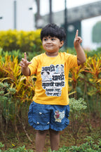 Aapdi Thapdi Gulachi Papdi Marathi Quote T Shirt Bold Desi Streetwear – Marathi Quote T-Shirt | Prettymoon
