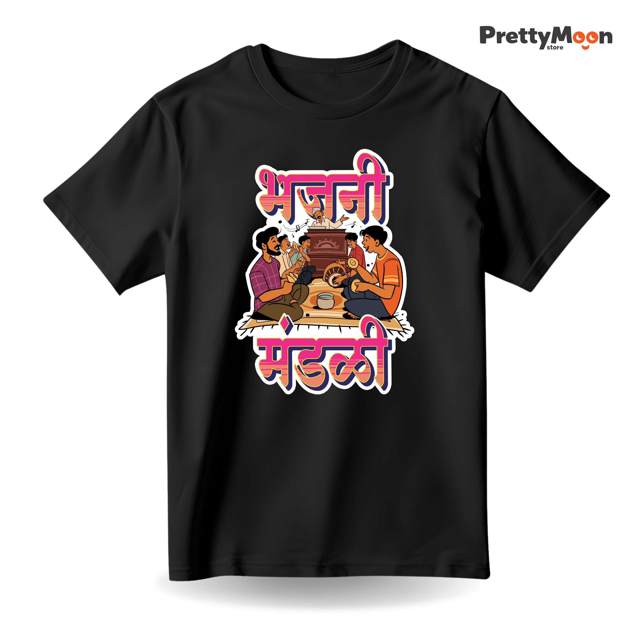 Bhajni Mandali For Men Marathi Quote T Shirt Bold Desi Streetwear – Marathi Quote T-Shirt | Prettymoon